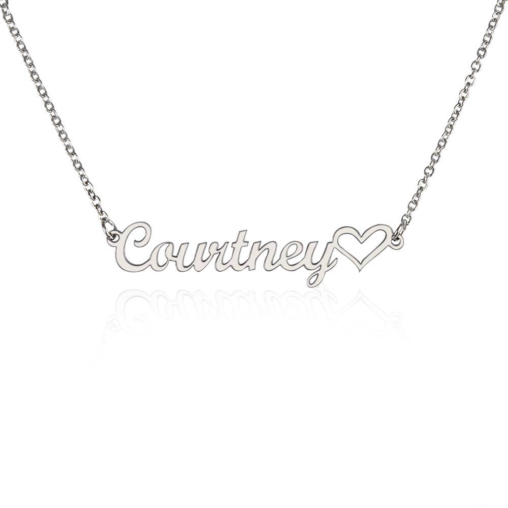 Collar con nombre + corazón