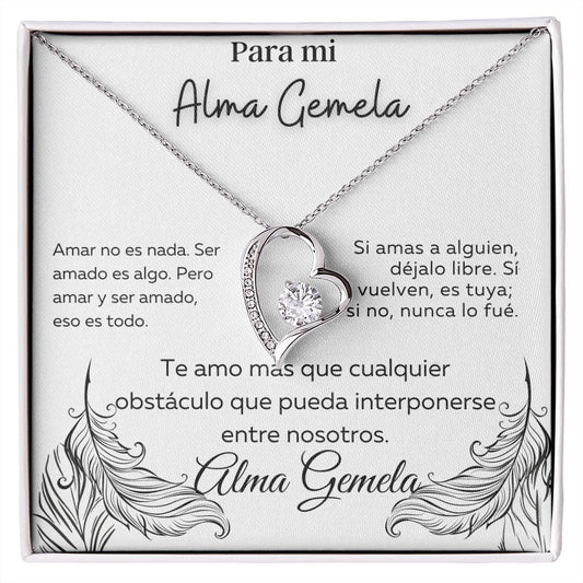 Alma Gemela,Te amo más que cualquier obstáculo que pueda interponerse entre nosotros.
